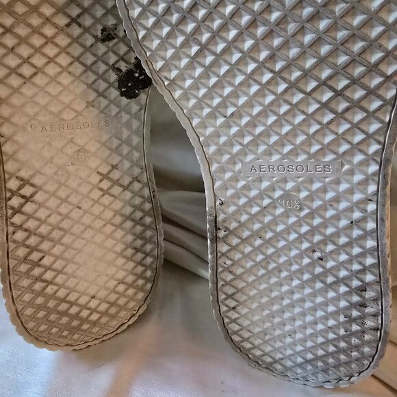 AEROSOLES Cream and White High-Top Wedge Platform Sneaker Boots Size 10.5 US - Picture 12 of 13